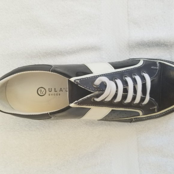 Mens brand new leather blue/white runners. - Picture 6 of 9